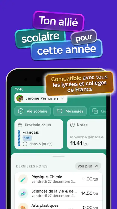 Papillon : l'appli scolaire screenshot 1