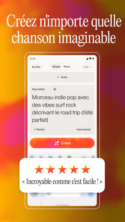 Suno - Musique et Chansons IA screenshot 1