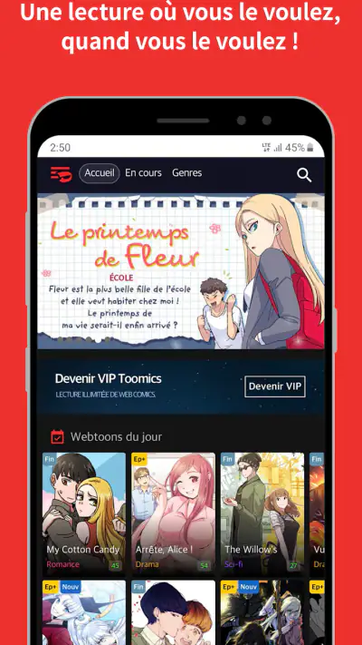 Toomics - Webcomics de qualité screenshot 1