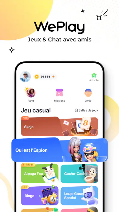 WePlay - Jeu & Chat screenshot 1