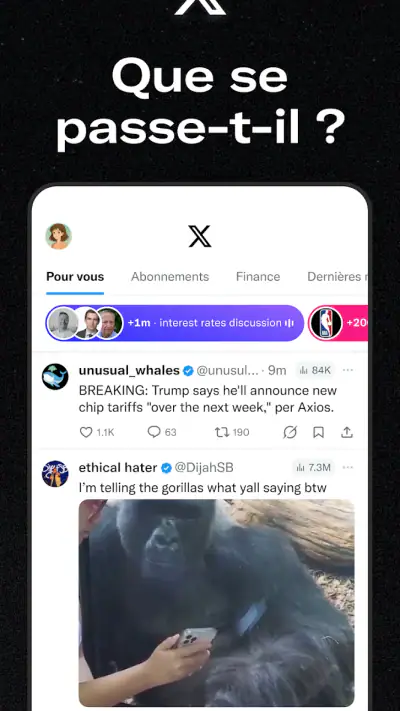 X (anciennement Twitter) screenshot 1