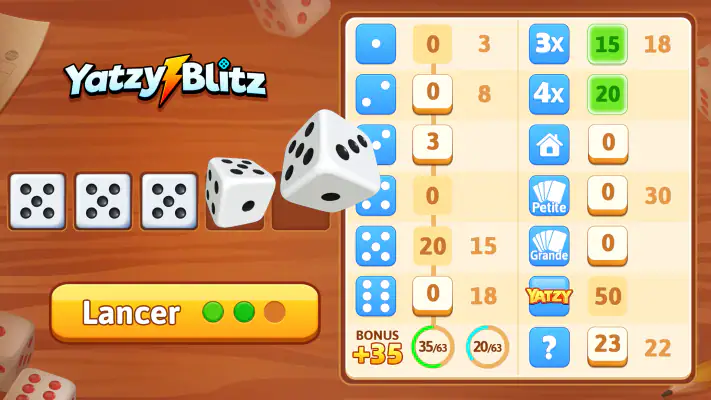 Yatzy Blitz : jeu de dés screenshot 1