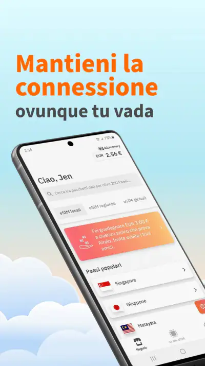 Airalo: eSIM Viaggi e Internet screenshot 1