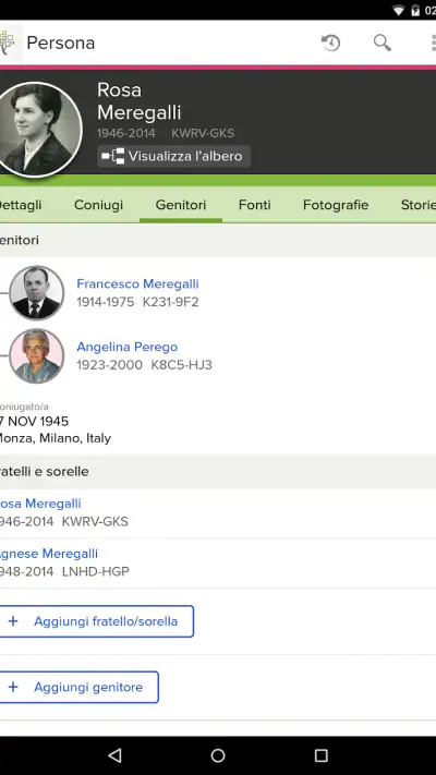 Albero di FamilySearch screenshot 1