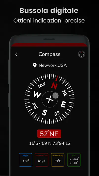 bussola digitale app screenshot 1
