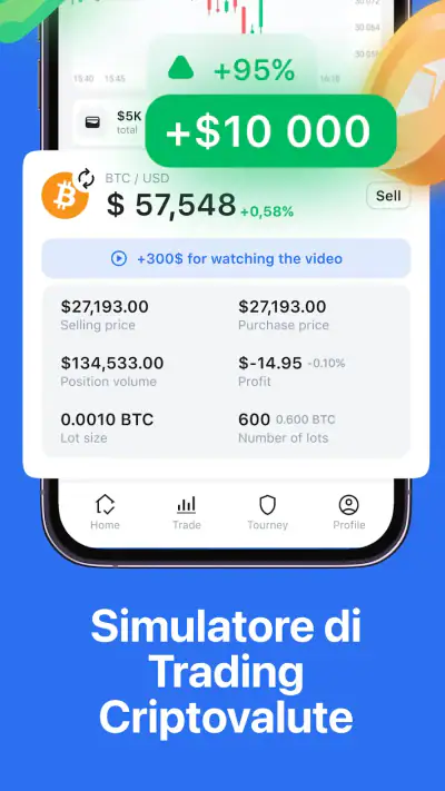 Cryptoguru: Trading Simulatore screenshot 1