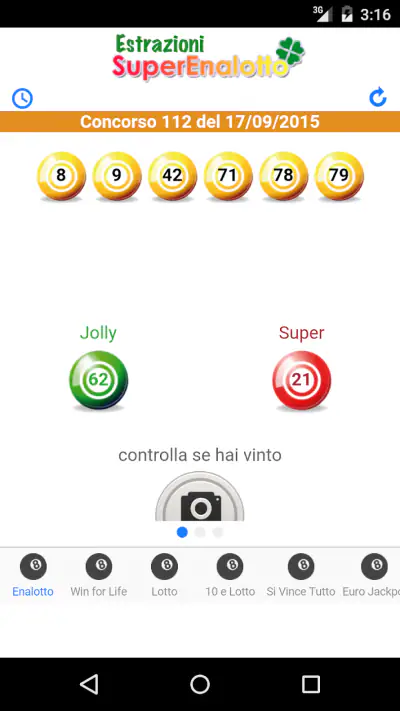 Estrazioni Lotto screenshot 1