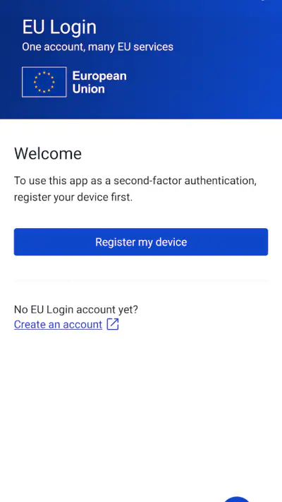 EU Login screenshot 1