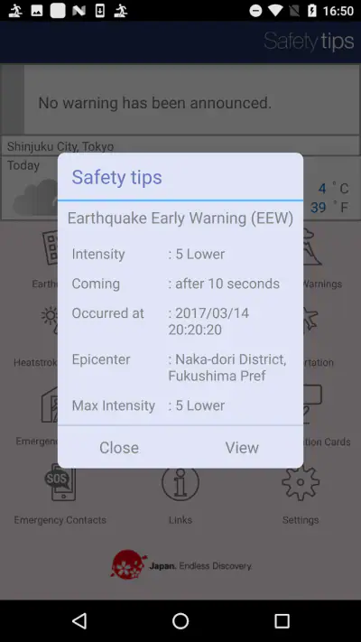 Safety tips screenshot 1