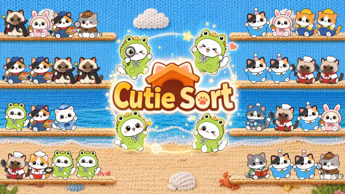 Cutie Sort: 猫 ソートパズル screenshot 1
