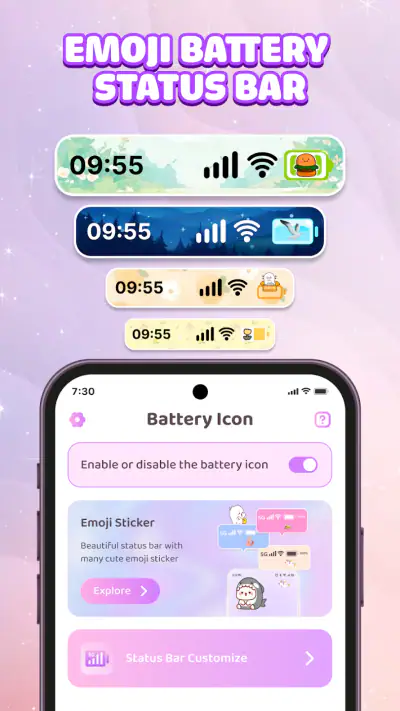 かわいい絵文字バッテリー screenshot 1