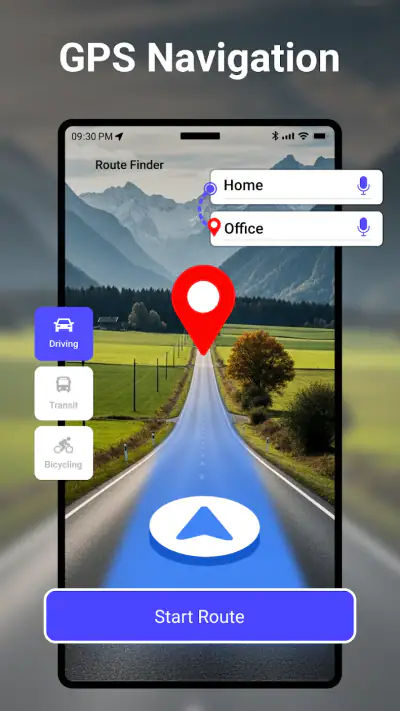 GPS ナビゲーション ＆ 地図 方向: ルート ファインダ screenshot 1
