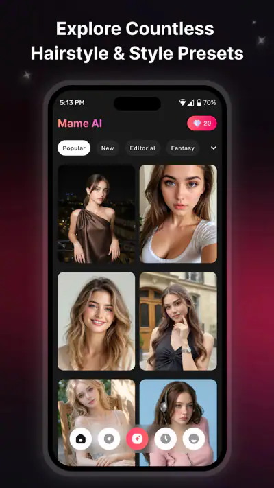 MANE: AI Hairstyle Pro screenshot 1