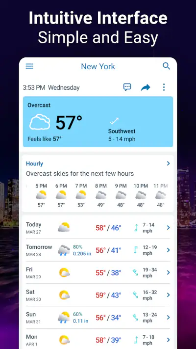 Meteored - 天気や台風の天気予報アプリ screenshot 1