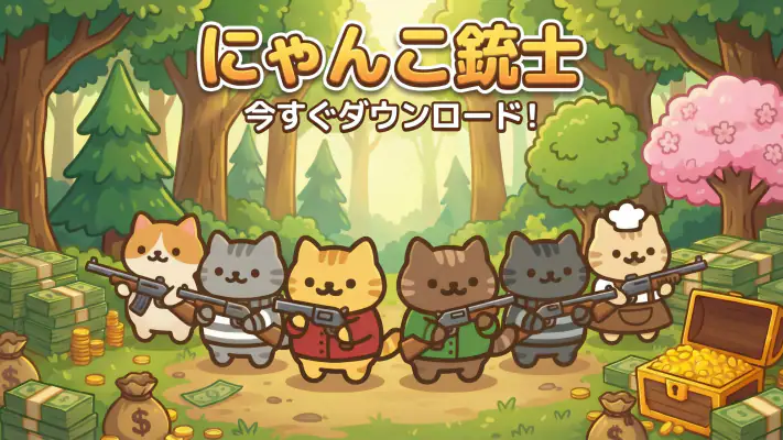 にゃんこ銃士:放置育成RPG screenshot 1
