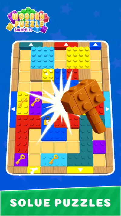 スワイプ・イット:木製ボードパズル screenshot 1