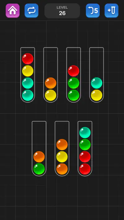ボール選別 - 脳を鍛える色分けパズル ゲーム screenshot 1