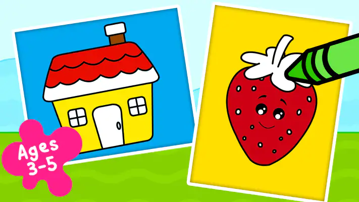 子供用塗り絵 - お絵かき、ぬり絵、子供用 塗り絵ゲーム screenshot 1