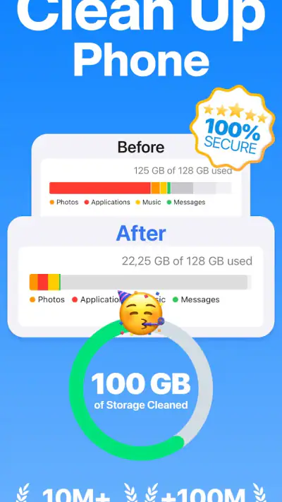 Clean Up Phone Storage: CleanX screenshot 1