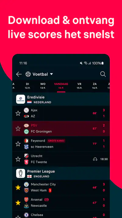 Flashscore: Live Uitslagen screenshot 1