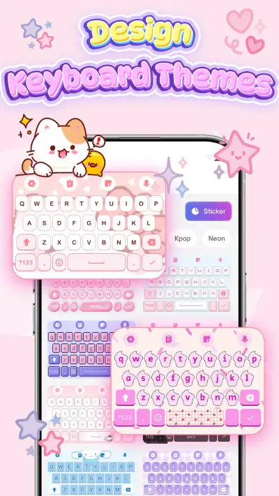 Keyboard Themes: Emoji Fonts screenshot 1