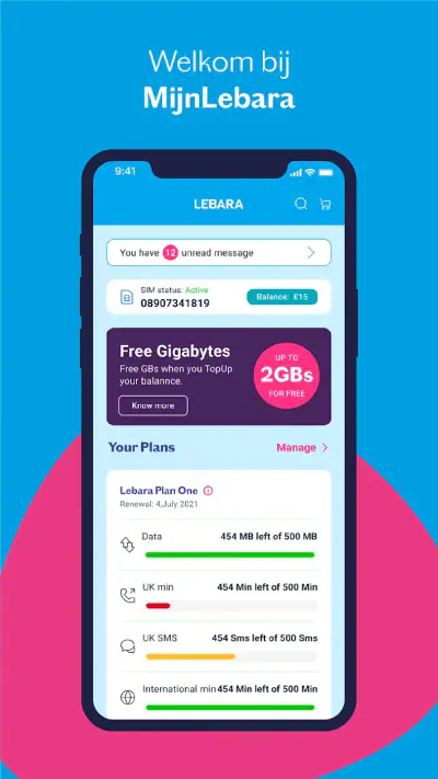 MyLebara Prepaid & Sim Only screenshot 1