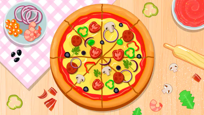 Pizza maker Kids Cooking games screenshot 1