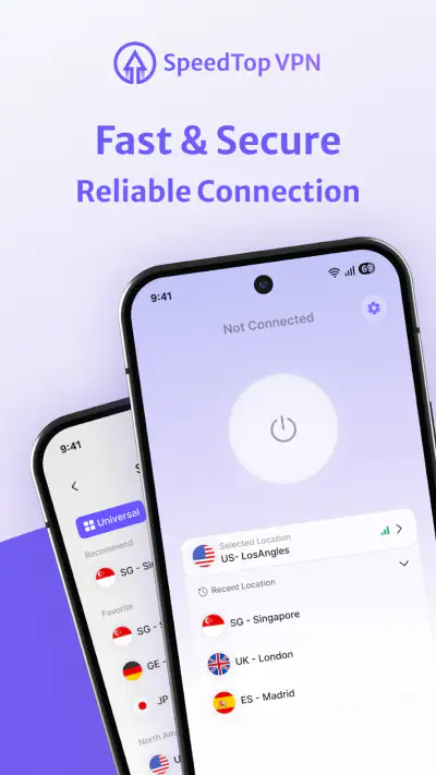 SpeedTop VPN: Fast & Secure screenshot 1