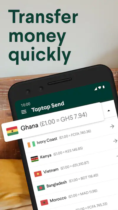 Taptap Send: Geld overmaken screenshot 1
