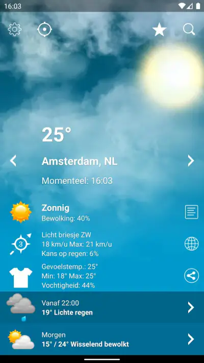 Weer Nederland XL PRO screenshot 1