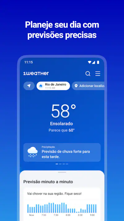 1Weather: Previsões e Radar screenshot 1