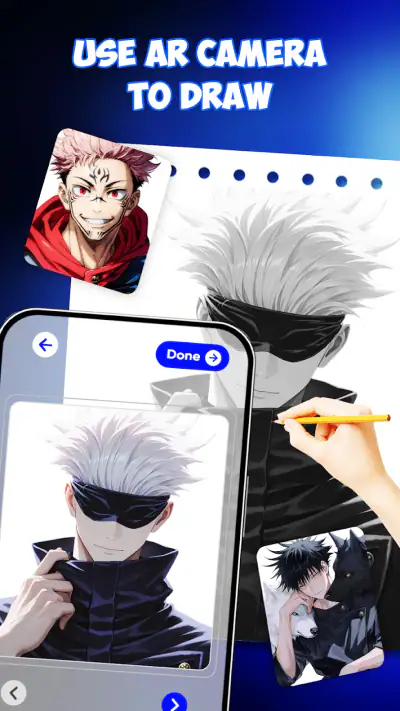 AR Draw Anime: Como desenhar screenshot 1