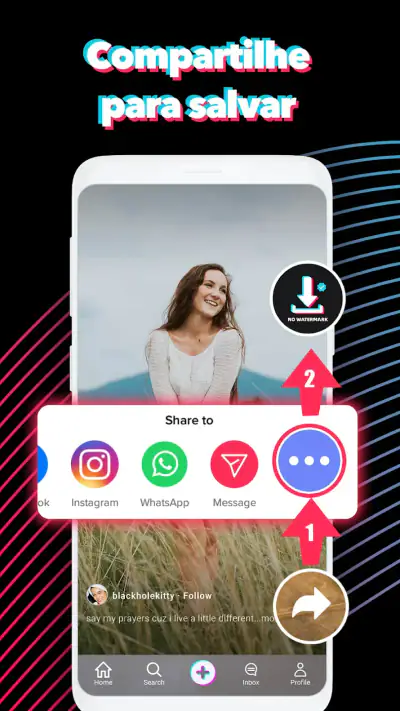Baixar videos sem marca d'água screenshot 1