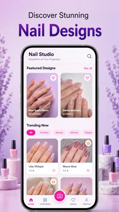 Designs e ideias de nail art screenshot 1
