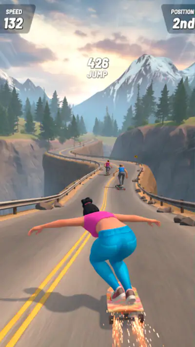 Downhill Race ― Jogos de skate screenshot 1