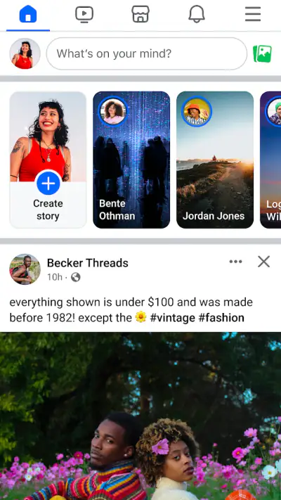 Facebook screenshot 1