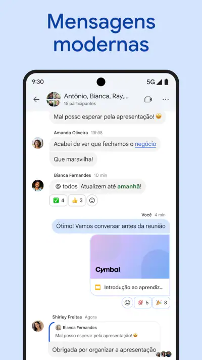 Google Chat screenshot 1