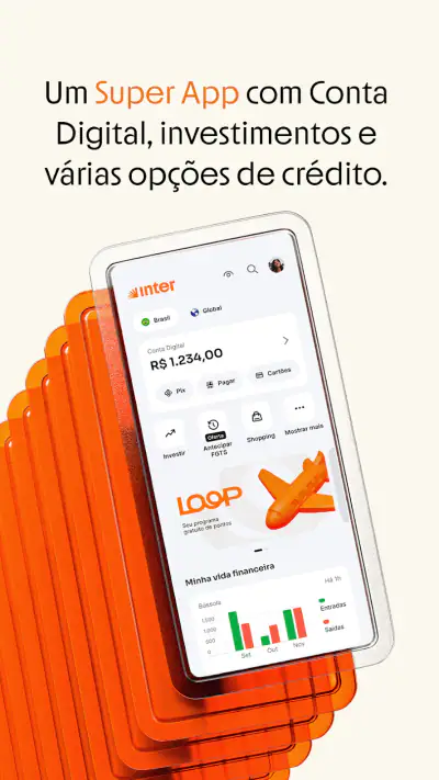 Inter: Conta, Cartão e Pix screenshot 1