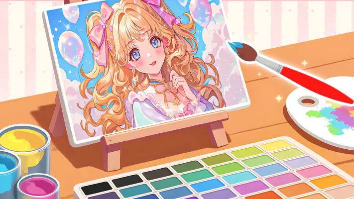 Jogos de pintar:boneca meninas screenshot 1