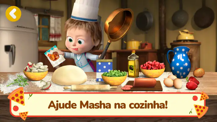 Masha e o Urso: Jogos de Pizza screenshot 1
