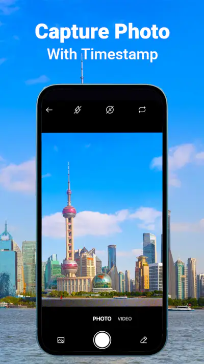MeShot: GPS Timestamp Camera screenshot 1