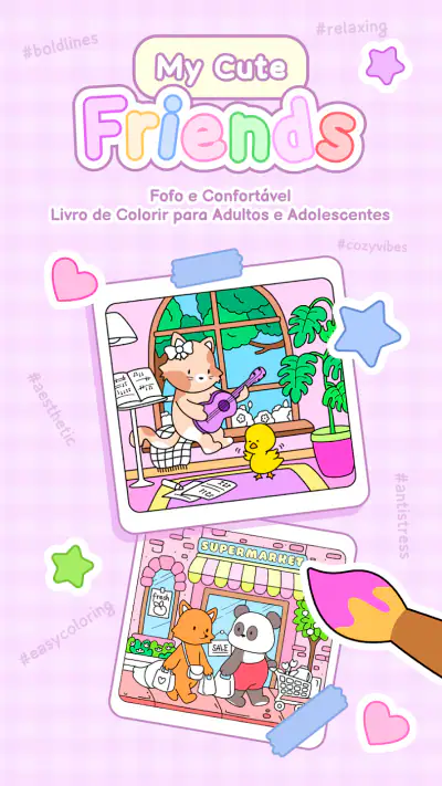 My Cute Friends: Livro Colorir screenshot 1
