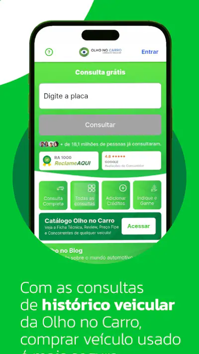 Olho no Carro: Consultar Placa screenshot 1