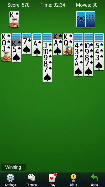 Paciência Spider - Carta screenshot 1