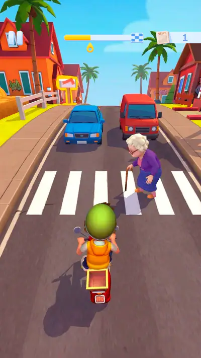 Paper Boy Race — Jogo da moto screenshot 1