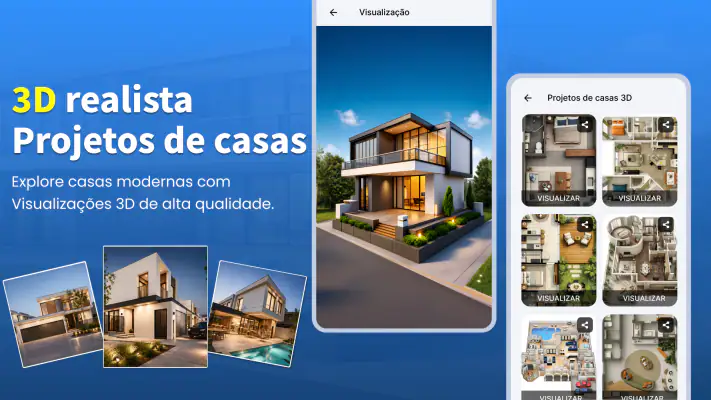 Planta baixa de casa em 3D screenshot 1