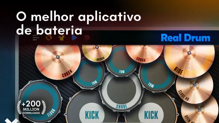 Real Drum: bateria eletrônica screenshot 1