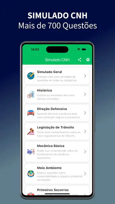 Simulado CNH: Prova 2026 screenshot 1