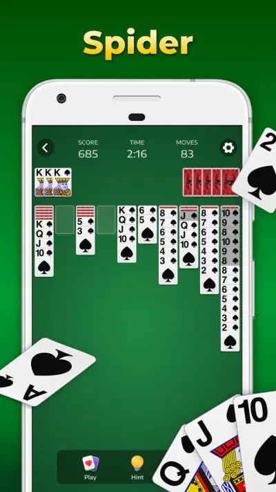 Spider Solitaire Jogo Clássico screenshot 1