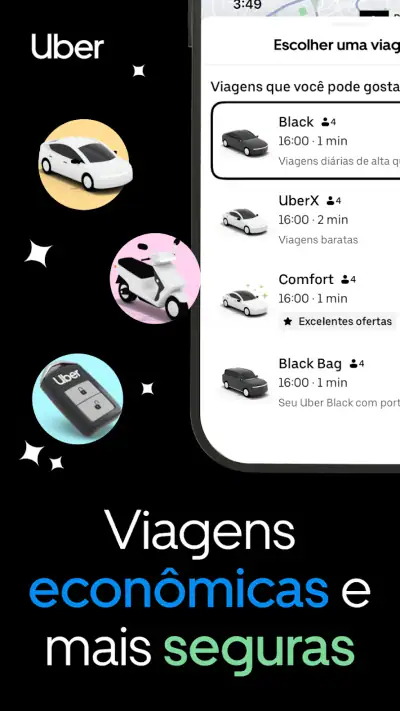 Uber: Táxi, Uber Moto e mais screenshot 1